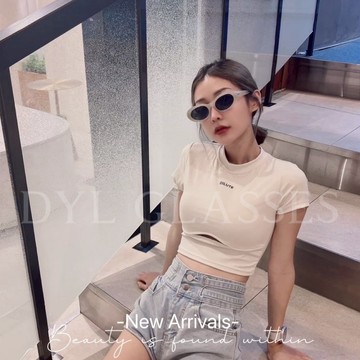 ⒹⓎⓁ┊ 獨家實戴實拍 3ᴄᴏʟᴏʀ🪴歐美貓眼質感復古橢圓墨鏡 太陽眼鏡 個性 時尚 海邊 防曬 夏天 明星 同款 百搭