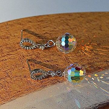 925純銀耳環水晶耳飾-精緻鑲鑽歐美時尚生日情人節禮物女飾品73kn33【獨家進口】【米蘭精品】