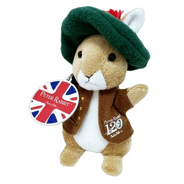 PETER RABBIT 比得兔 絨毛娃娃悠遊卡鑰匙扣 寶寶絨材質  12cm  班傑明  1個