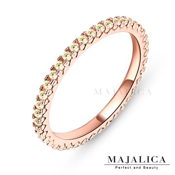 Majalica 線戒純銀尾戒 玫金B款 PR4002-2