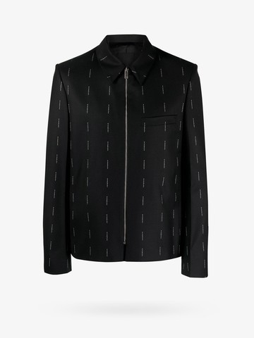 Wool blazer with all-over logo print - GIVENCHY - gender_Man