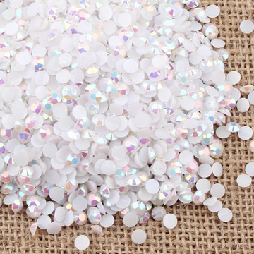 樹脂鉆平底 圓形 幻彩果凍鉆 手機殼美容材料 飾品配件9