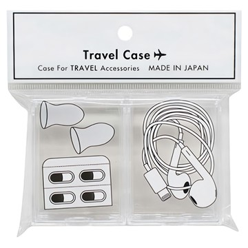 yamada 1434小物收納盒-適用耳機線 透明設計方便尋找 輕巧便攜 多功能收納  1入  白色