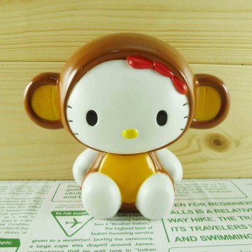 【震撼精品百貨】Hello Kitty 凱蒂貓~造型存錢筒~猴