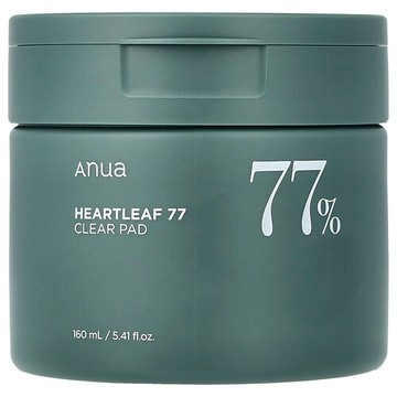 Anua, 魚腥草 77%，透明化妝棉，5.41 液量盎司（160 毫升）