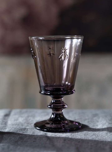 蜜蜂低腳杯 茄紅