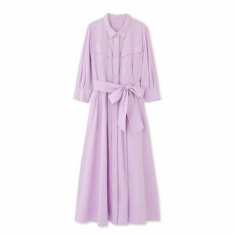 PINKY & DIANN ピンキー&ダイアンシャツフレアワンピースパープル