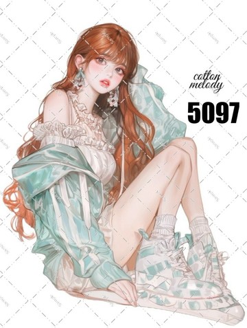 original sticker no.5097 人物貼紙 原創貼紙 原創人物貼紙 裝飾貼紙 cotton melody