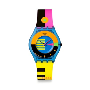 Swatch NEON FLUMOTIONS 超薄手錶/男錶/女錶/瑞士製造 SS08S101(34mm)【官方旗艦店】