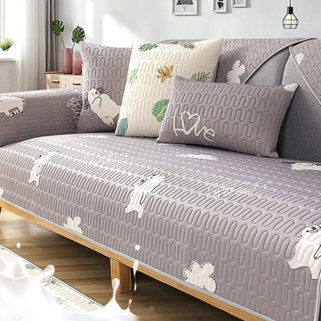 ANTIAN 冰絲乳膠超涼感防滑沙發墊  180 x 70cm  清雅-萌熊