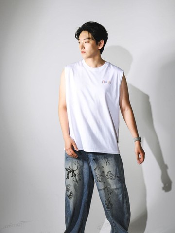 WIND SURFING OVER FIT SLEEVELESS_WHITE