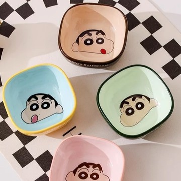 預購送精美小禮品【遊戲家】 蠟筆小新 蠟筆小新方形味碟 小碟子 小盤子 方形味碟盤 (不挑款不挑色出貨)