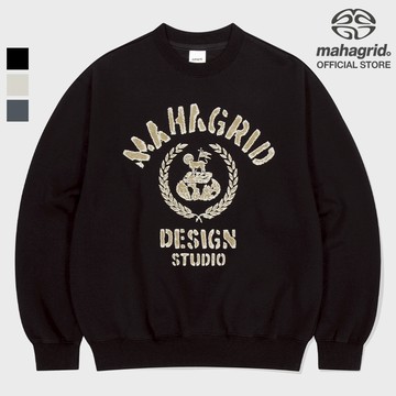 [MAHAGRID] 復古學院運動衫_unisex_korean style_Fleece 設計