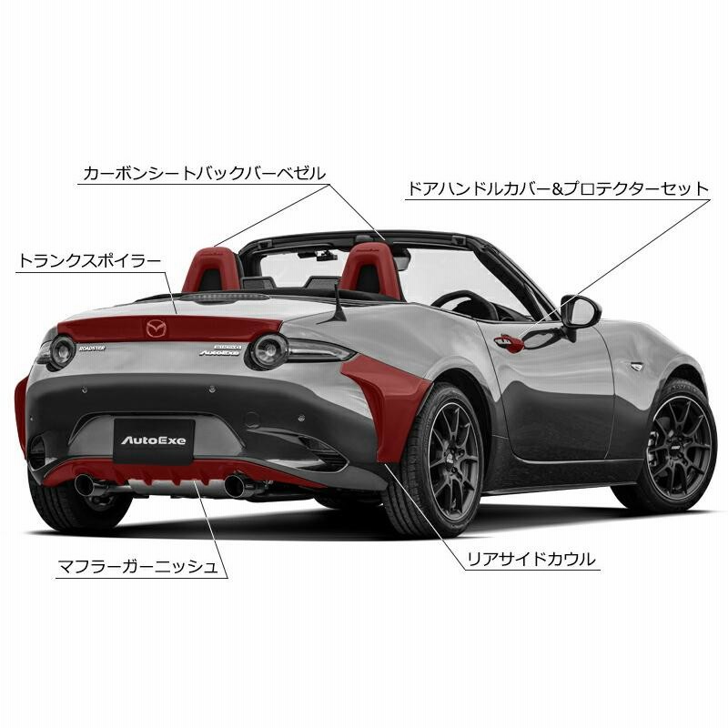 NDロードスターにオートエグゼスポーツマフラーセンターデュアル