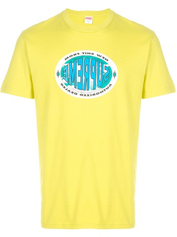 Supreme - slogan-print cotton T-shirt - men - Cotton - L - Yellow