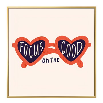 菠蘿選畫所 專注於美好 APLS4420G Focus on the Good裝飾畫  40 x 40cm  金色