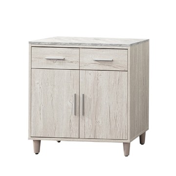 文創集 穆伊2.7尺二門二抽餐櫃/收納櫃-81.6x40x80.2cm免組