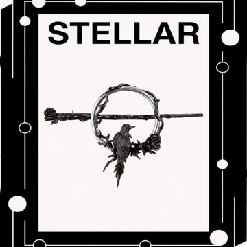 《✨Stellar 千星飾品✨》G001 渡鴉系列 荊棘玫瑰髮簪 小眾設計 銀黑 可拆卸 夏日新品 戀與深空 秦徹