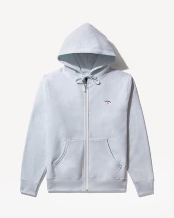Noah Lightweight Zip-Up Hoodie Blue Ice / M