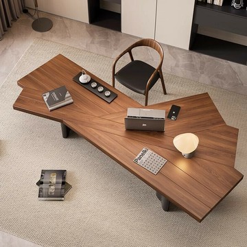 免運 可開票 超低價 工廠直銷 中古風實木辦公桌設計師創意老板桌總裁辦公室會客接待洽談桌椅組 出貨快CHAL6010