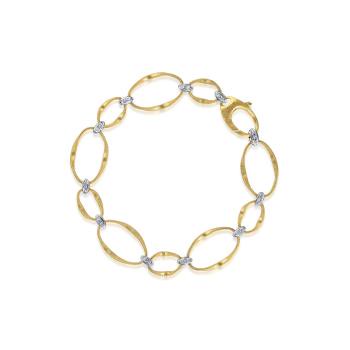 Marco Bicego 「Marrakech Onde」18K黃白分色黃金鑽石手鍊