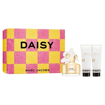 MARC JACOBS 馬克賈伯 繽紛假期小雛菊經典禮盒3件組 淡香水 50ml + 身體乳 75ml 2條  1個