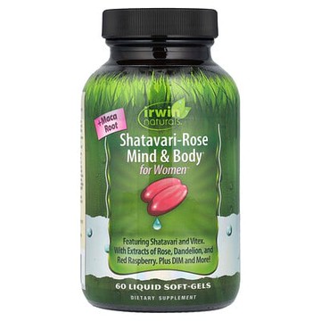 Irwin Naturals, Shatavari-Rose 身心護理，女士專用，60 粒液體軟膠囊