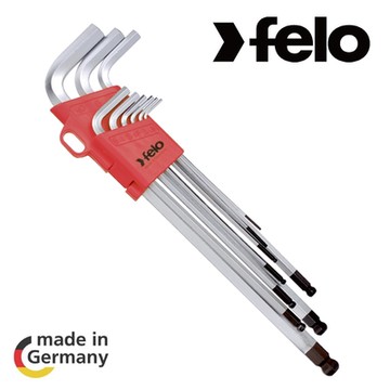 【FELO】電鍍球型六角扳手組-9支組(36500901)