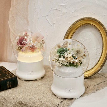 【遇見恆久】蒲公英永生花夜燈香氛水氧機共3款 客製化禮物 含盒