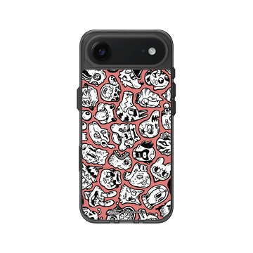 iPhone Air Clear (相機按鈕) 酷墨灰 - Ted Leonid Melendres - Puzzle Heads Red 2 紅謎2