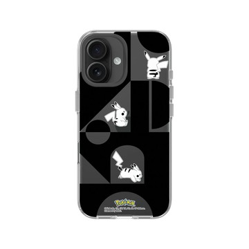 iPhone 16 Clear Case（相機按鈕） 透明 - 寶可夢 Pokemon - 幾何積木