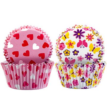 《IBILI》Sweet蛋糕紙模100入-愛心花蝶7.5cm-- 點心烤模