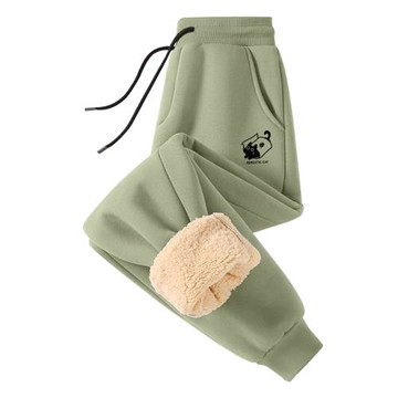 真維斯LIFE加厚男生褲子冬季加絨男褲休閑褲男款保暖羊羔絨衛褲M