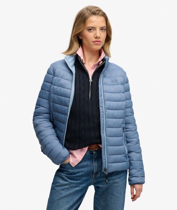Superdry Women's Fuji Lite Padded Jacket Light Blue Size: 10