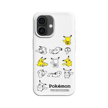 iPhone 16 SolidX 白 - 寶可夢 Pokemon - 皮卡丘動作大集合