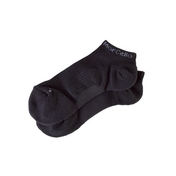 FootSpa足弓加強萊卡氣墊加大船襪 - 素黑