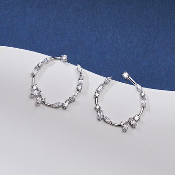 微光細閃美鑽耳環