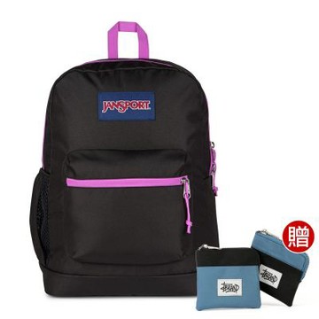 JANSPORT CROSS TOWN PLUS 校園系列後背包 -炫彩黑