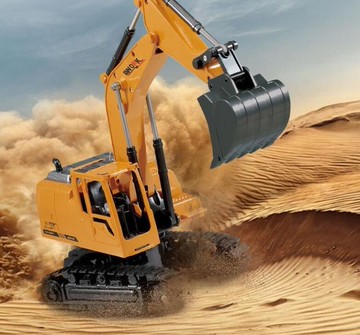 挖掘機玩具 電動遙控挖掘機玩具男孩挖土鉤機工程仿真合金充電吊無線汽車