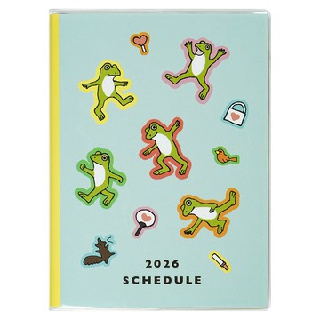 ［拾憩］日本 青蛙時光 2026年隨身手帳/ 歡聚 A6 全彩內頁 月計畫 日誌 記事本 2026行事曆 日本手帳