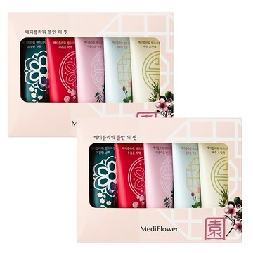 1+1心意加倍Medi Flower園護手霜禮盒50gx5(粉盒)(國際航空版)