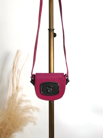 【 日本直送 名牌中古包 】CELINE  સૅલિન 側背包 粉色 皮革 鉚釘 迷你包 vintage 古董 hvizvp