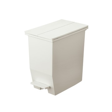 日本RISU SOLOW日本製腳踏式對開蓋分類垃圾桶-20L-2色可選典雅白