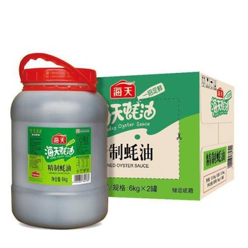 海天精制蠔油6kg商用火鍋蘸醬腌制拌餡點蘸餐飲大桶裝6000g蠔油