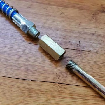 💪小鋪嚴選💪黃油槍管子對絲連接頭加長延長內絲接頭軟管硬鐵桿通用連接頭10x1
