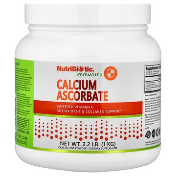 NutriBiotic, 機體防禦力，抗壞血酸鈣，2.2 磅（1 千克）