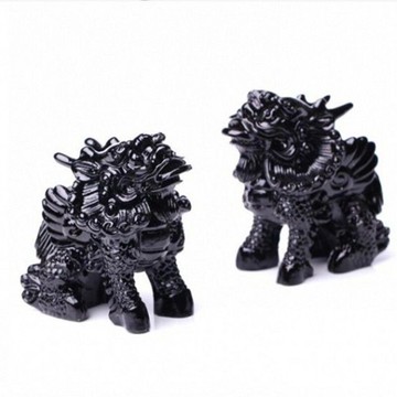 結緣品小物🙏🏻黑曜石擺件 鎮宅擺件 避邪 化煞 貨源 黑曜石麒麟擺件 家居辦公桌飾品 吉祥物 東海水晶