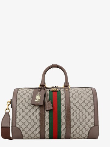 Gg supreme fabric and leather duffle bag - GUCCI - gender_Man