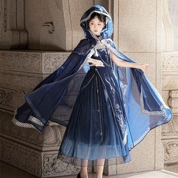 【台灣有貨】實拍 兔兔家原创设计正品星河入梦洛丽塔改良lolita汉元素服吊带连衣裙