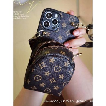 復古歐美高級感潮牌花斜跨鏈條手機殼適用于iphone16promax蘋果15ProMax新款奢華14個性女全包保護殼防摔套